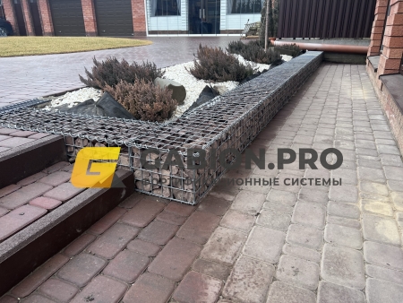 Декоративный бордюр из Габионов в станице Каневской